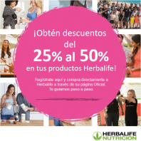 Inscríbete Online en Herbalife - Compra directo y consigue de 25% hasta 50% de Dcto
