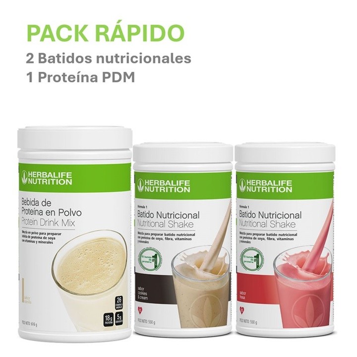 Pack Rápido Herbalife - Control de Peso (2 F1 + 1 PDM) | Perú