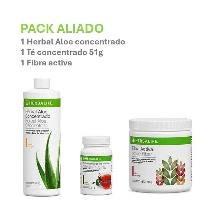Pack Aliado Herbalife (Té, Aloe, Fibra) - Chupa Panza Perú