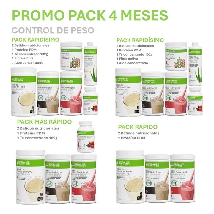 Plan 4 Meses Herbalife - Pack de Ahorro y Transformación Total